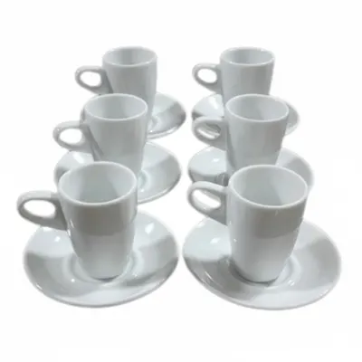 KIT 6 XICARAS DE CAFE  80ML ALTA,PORCELANA VAI AO FORNO E MICRO ONDAS