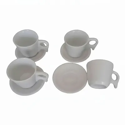 Conjunto 4 Xícaras com Pires