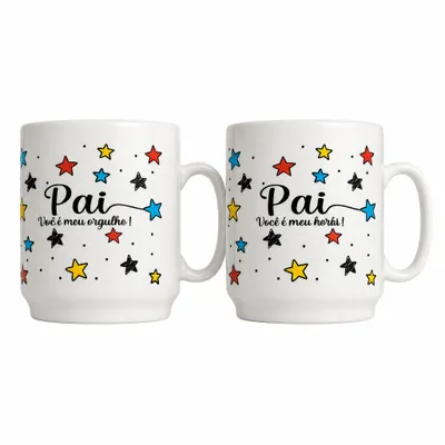 Caneca 150 ml decorado  com dizeres Pai