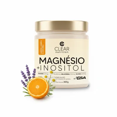 (CONSULTAR VALOR COM VENDEDOR)Magnésio + Inositol Sabor Laranja, Lavanda e Camomila 300g 