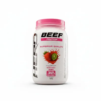 (CONSULTAR VALOR COM VENDEDOR) Beef Protein Hero Sabor  Morango com Kiwi 900g