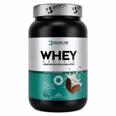 Whey Concentrado e Isolado Sabor Coco 907g