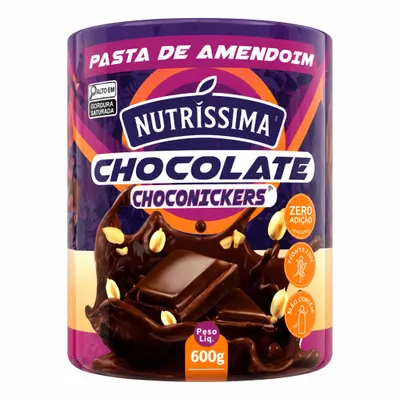 Pasta de Amendoim Choconickers  Da Nutríssima 600g