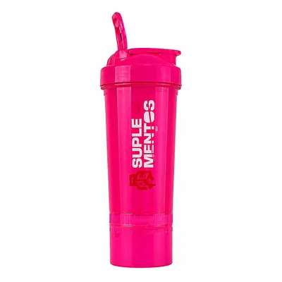 Coqueteleira Com Porta Dose Cor Rosa 600ml