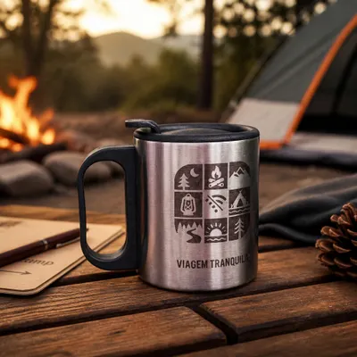 Caneca Prata Viagem Tranquila