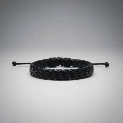Pulseira couro trançada 