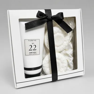 KIT Body Lotion  Flora Vie N22 + 2 Sabonetes N22 de 90g cada