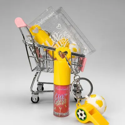  Lip Gloss chaveiro ⚽ amarela