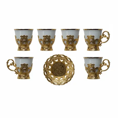 14045 - Jogo Asmar's NW Branco e Dourado- (Caixa) 