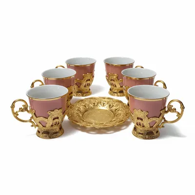 14046 - Jogo Asmar's NW Rosa e Dourado - (Caixa)