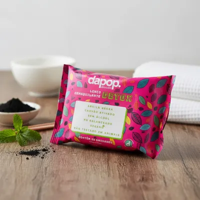 Lenço Demaquilante Detox - Dapop