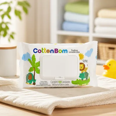 Lenço Umedecido Aloe Vera - Cottonbom