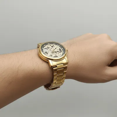 RELÓGIO ESQUELETO AUTOMÁTICO  DOURADO (SEM CAIXA)