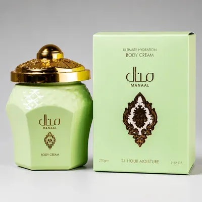 (CAIXA DANIFICADA) Manaal Body Creme  Ard Al Zaafaran 270g. 