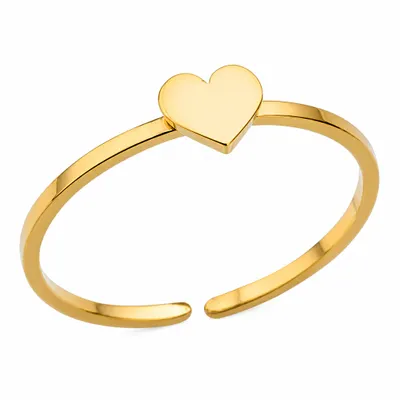 Anel Love Regulavel Aço Inox Banho 18k