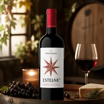 Vinho tinto Cabernet Sauvignon Santa  Carolina Estelar 57 750 ml
