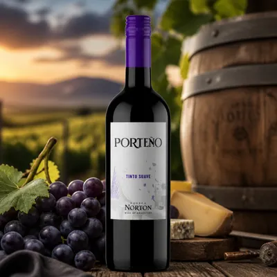  Vinho Argentino Porteño Tinto Suave 750ml