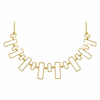 Colar geométrico dourado