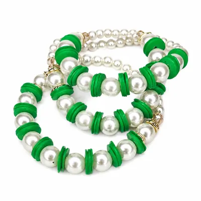 Pulseira trio  pérola