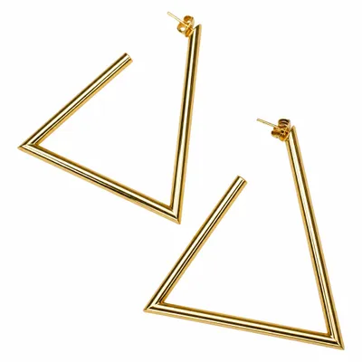 Brinco Triângulo Dourado