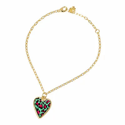 Pulseira Coração Leopard