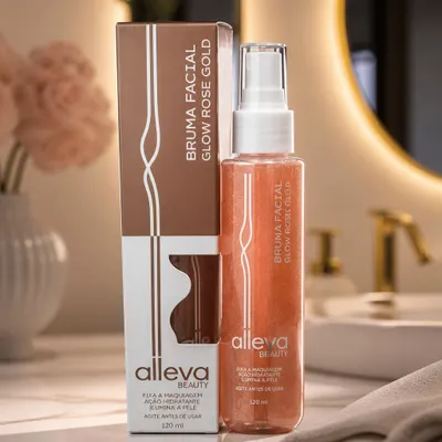 Bruma Facial Fixadora Glow Rose Gold 