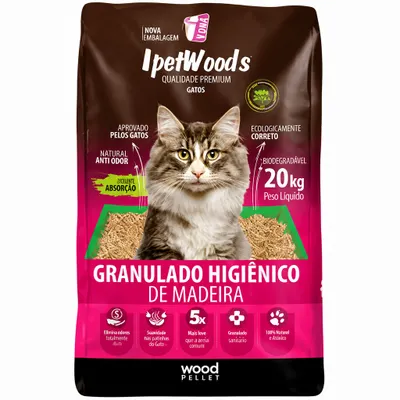 IpetWoods Granulado Higiênico 20 kg
