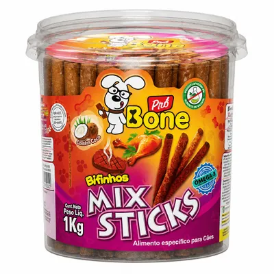 Bifinhos Mix Stickies Cães carne e frango1kg
