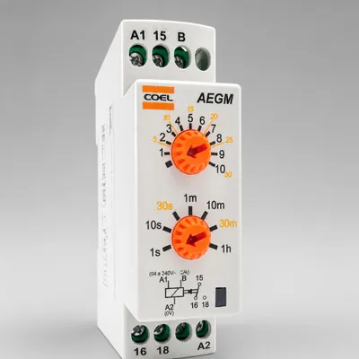 Relé Temporizador Multi Escala Pulso / Retardo Coel Aegm 24-240v