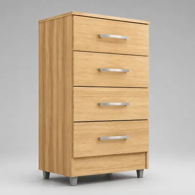 Cômoda Classic 0,55m com 4 Gavetas – Organização e Elegância para o seu Quarto
