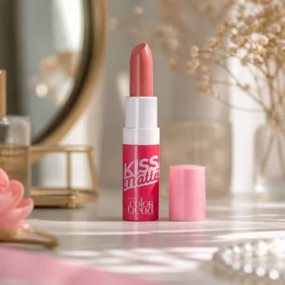 Batom Kiss Matte - se joga no rosa 