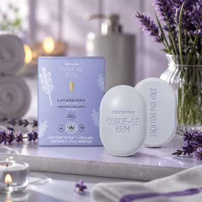 Kit Sabonetes Em Barra Cuide-Se Bem Lavandinha 2X80G