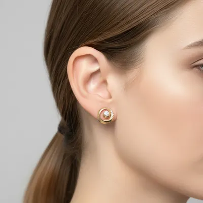 Brinco Argola Ouro com Zircônia