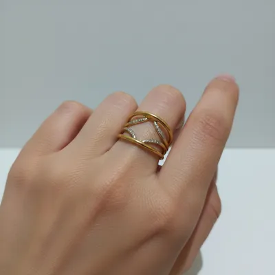 Conjunto de 4 Anéis Minimalistas 3 Ouros  N⁰12