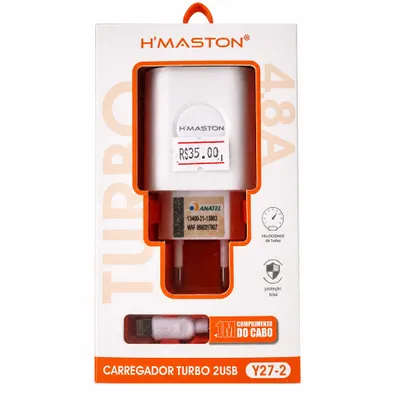 Carregador Turbo USB 2 portas