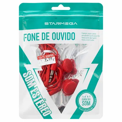 Fone de Ouvido Vermelho