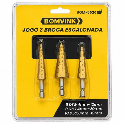 Brocas escalonadas Bomvink 4-12mm