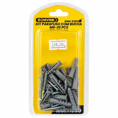 Kit Parafuso com Bucha M6