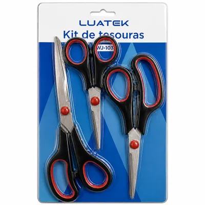 Kit de Tesouras Luatek 3 peças