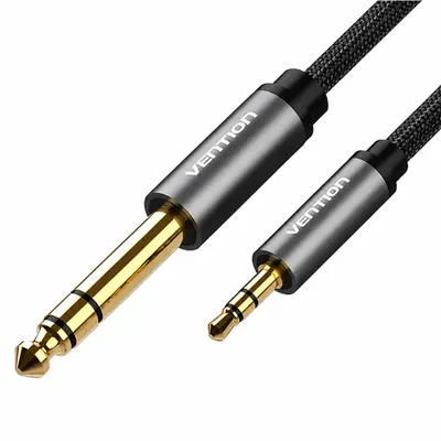 Cabo de Áudio P2 para P10 1,5m – Auxiliar para Celular, Caixa de Som e Instrumentos