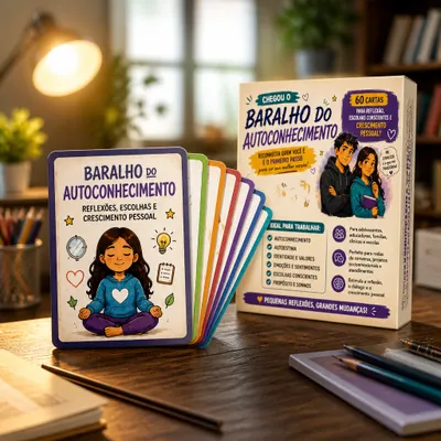🧠💜 BARALHO DO AUTOCONHECIMENTO — 60 CARTAS ILUSTRADAS 🌱✨