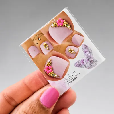 Joias de unhas Flor Pink