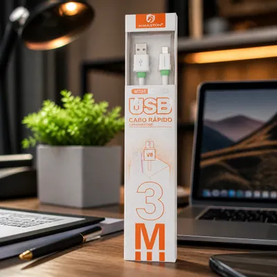 Cabo de Carregamento USB – 3 Metros