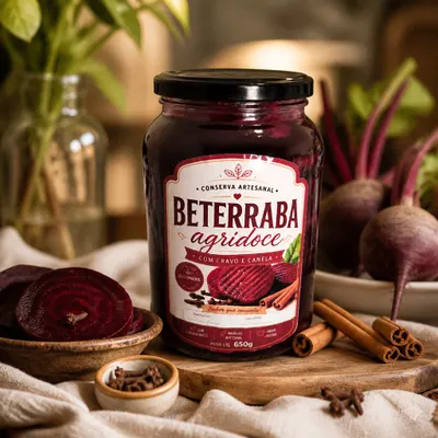 Beterraba em conserva artesanal