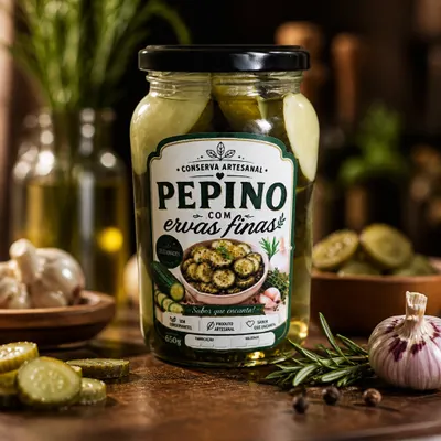 Pepino em conserva artesanal