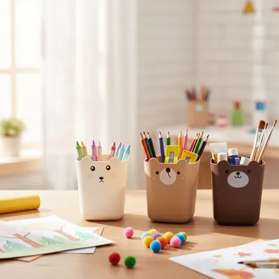 Organizador ursinho - plástico 9x11cm