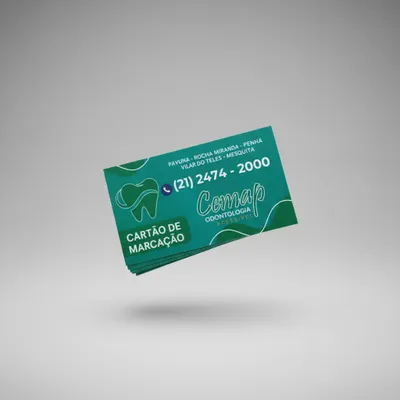 Cartão de marcação de consulta com mil unidades 