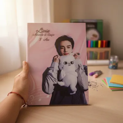 Personalização de de caderno brochura 