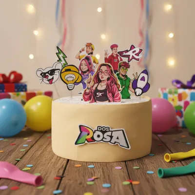 Topper de bolo DOS ROSAS