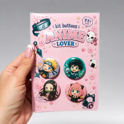 Kit 4 Bottons Anime Lovers